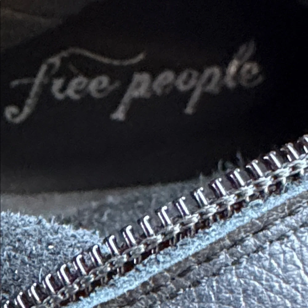 Free People Black Leather Knee-High Boots